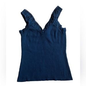 Y2k coquette lace trim tank